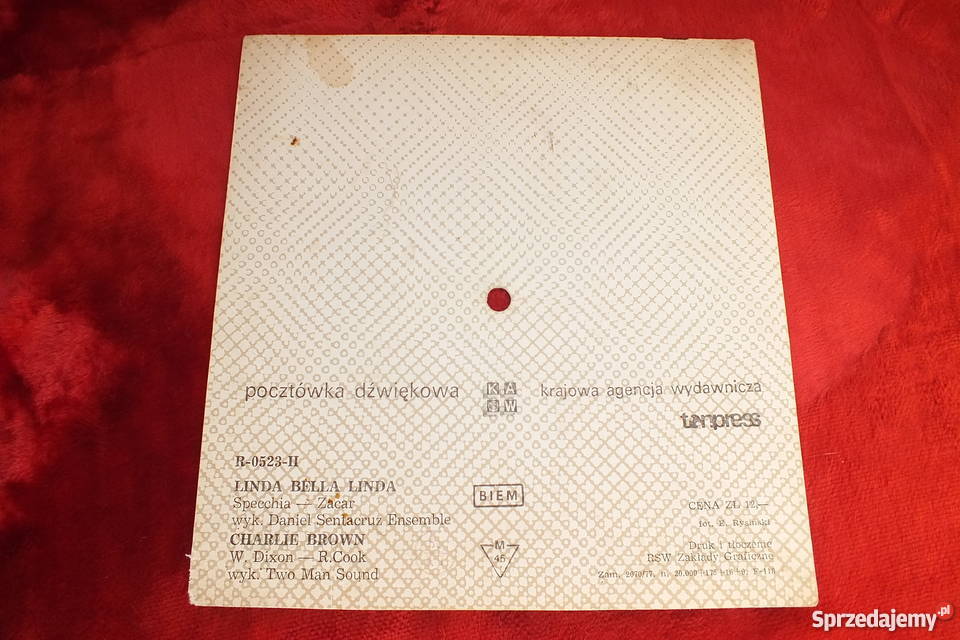 Stara pocztówka dźwiękowa Linda Bella Charlie Żary