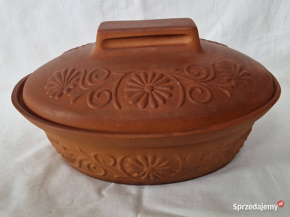 Garnek rzymski gliniany owalny nieszkliwiony z Warszawa sprzedam