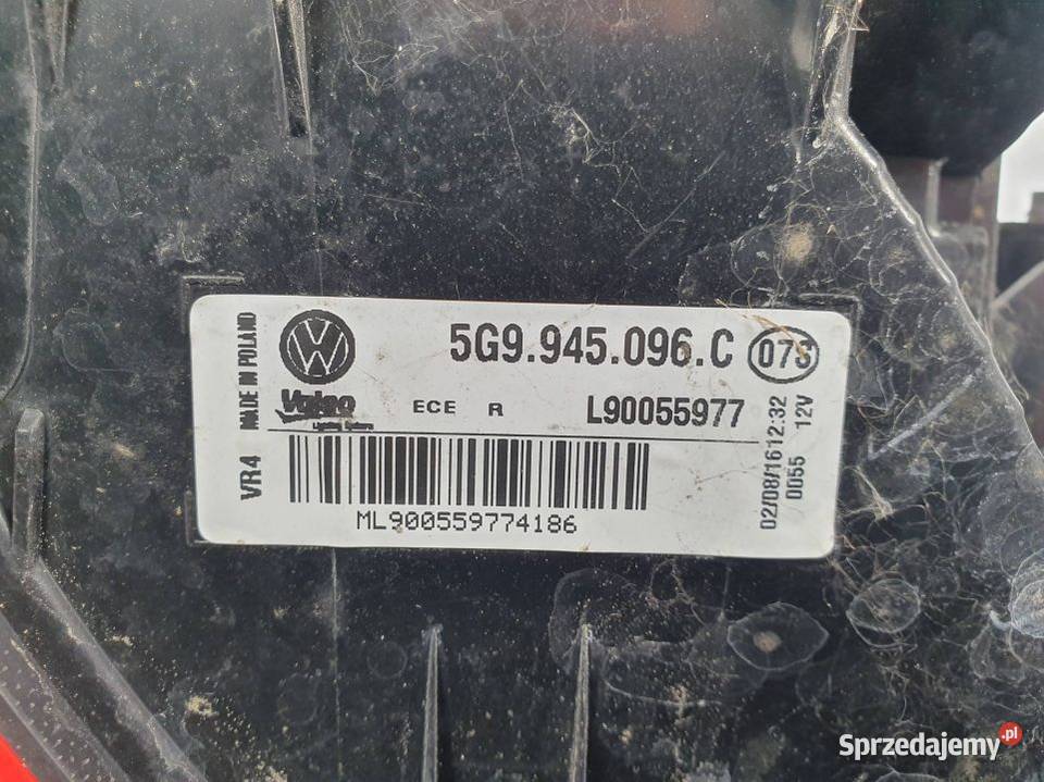 LAMPA PRAWA TYŁ VOLKSWAGEN GOLF VII 5G9945096C kujawsko-pomorskie Lipno sprzedam