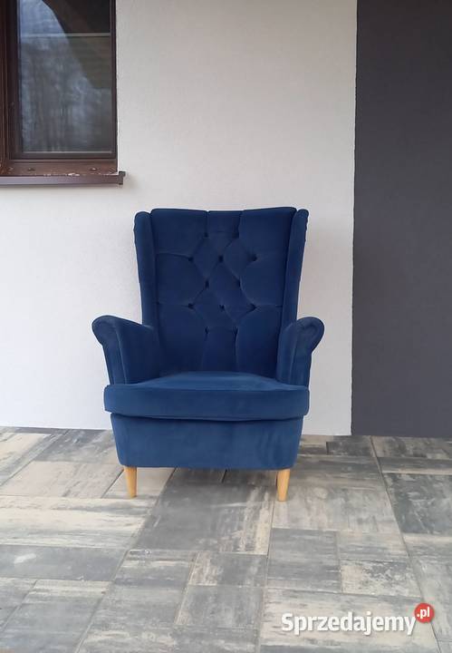 Fotel wypoczynkowy Uszak granatowy Małkinia Górna