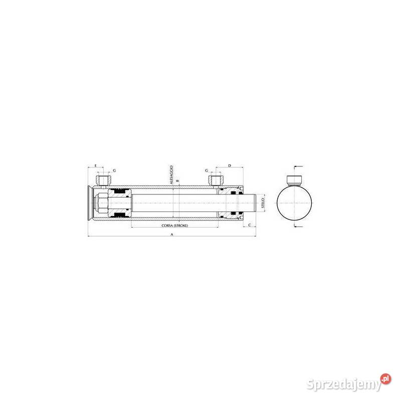 Siłownik hydrauliczny 37224 Do maszyn uprawowych Kamionna