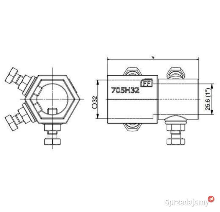 Adapter redukcja wału HEX254mm typ Crawford Pozostałe mazowieckie Zabrodzie sprzedam