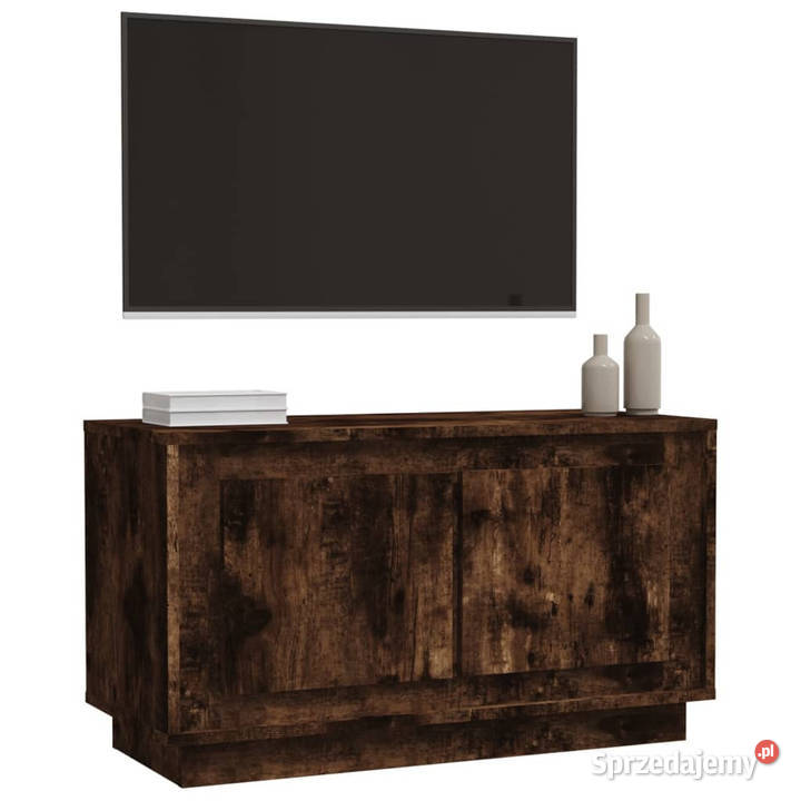 Szafka pod TV przydymiony dąb 80x35x45 WM819857