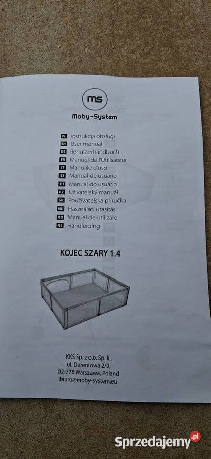 Kojec plac zabaw dziecka 140x200 Moby System Zielonka