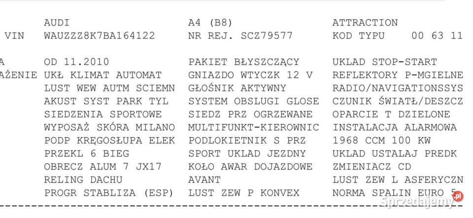 Audi A4 B8 Avant 20 Skóry tempomat grzanie