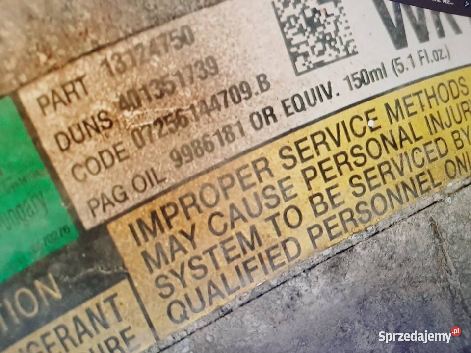 SPRĘŻARKA KLIMATYZACJI ORYGINAŁ SPRAWNA OPEL Szczecin