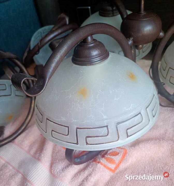 Żyrandol salonowy kinkiet ścienny 1 2 klosze w