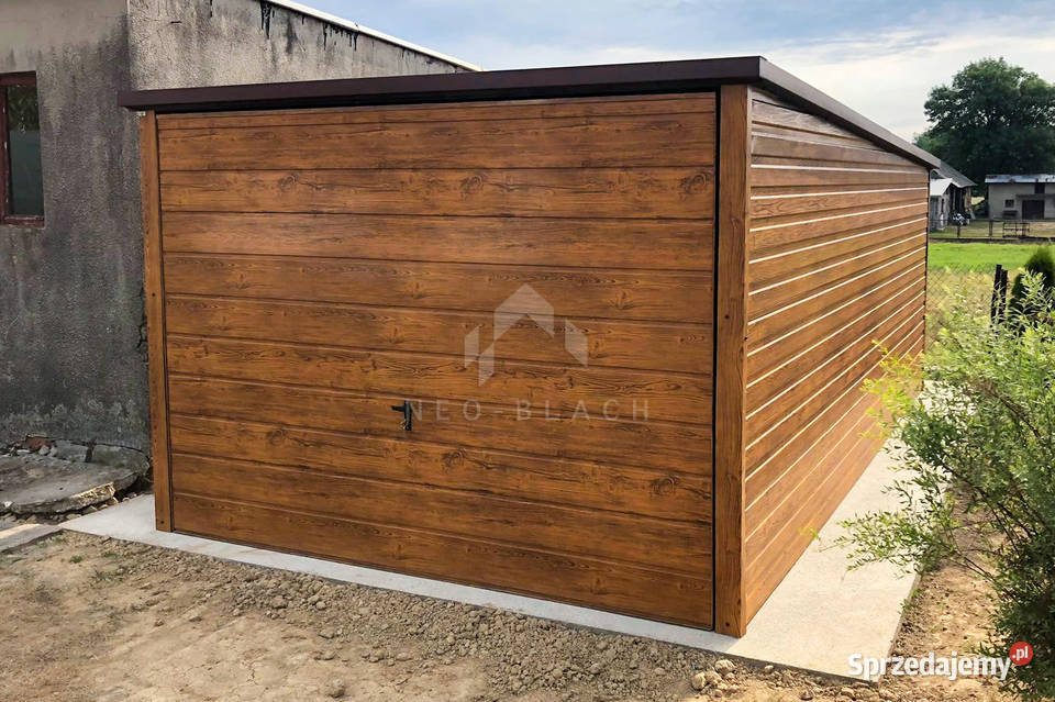Garaż Blaszany 3x5 Brama Uchylna Drewnopodobny Sprzedaż Opole