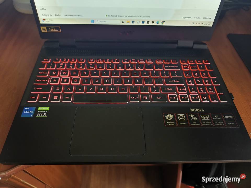 Acer Nitro 5 12th RTX6Gb Windows 11 nowy świętokrzyskie Busko-Zdrój
