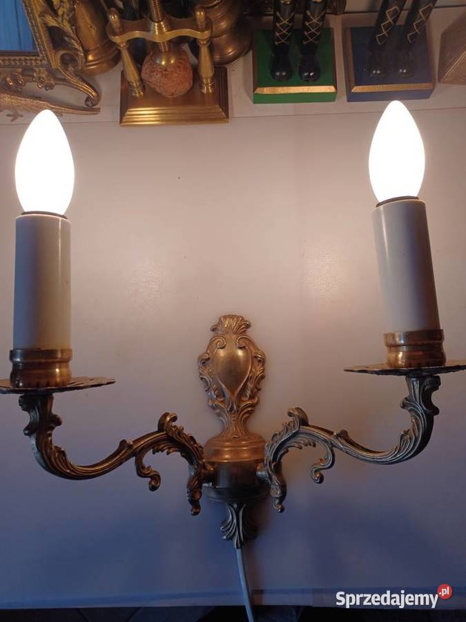 Kinkiet mosiężny z wyłącznikiem Poznań