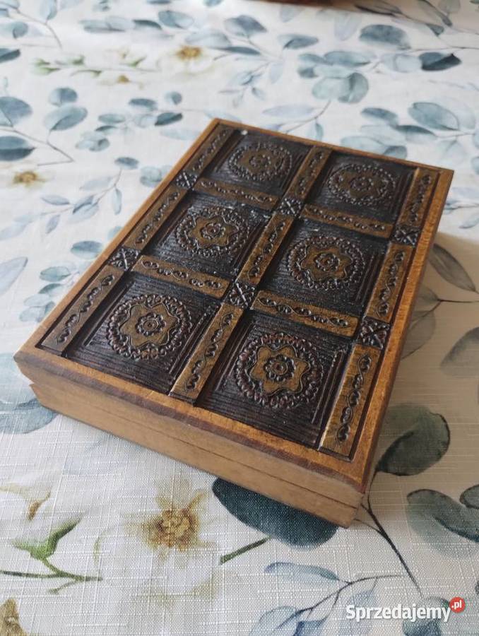 PRL szkatułka drewniana hand made Pozostałe Łódź