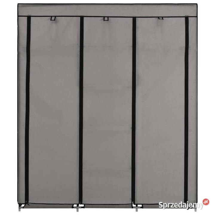 Szafa z przegrodami i drążkami szara 150x45x175 Warszawa