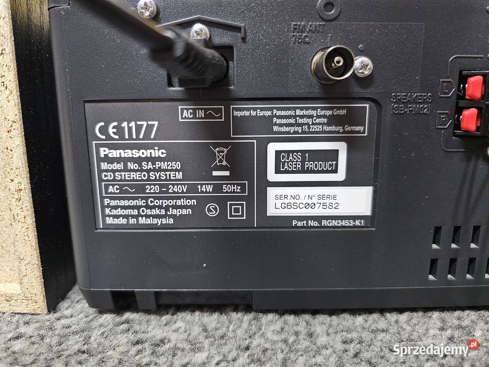 Wieża PANASONIC SCPM250 Bluetooth USB wysyłka 15 Kraków