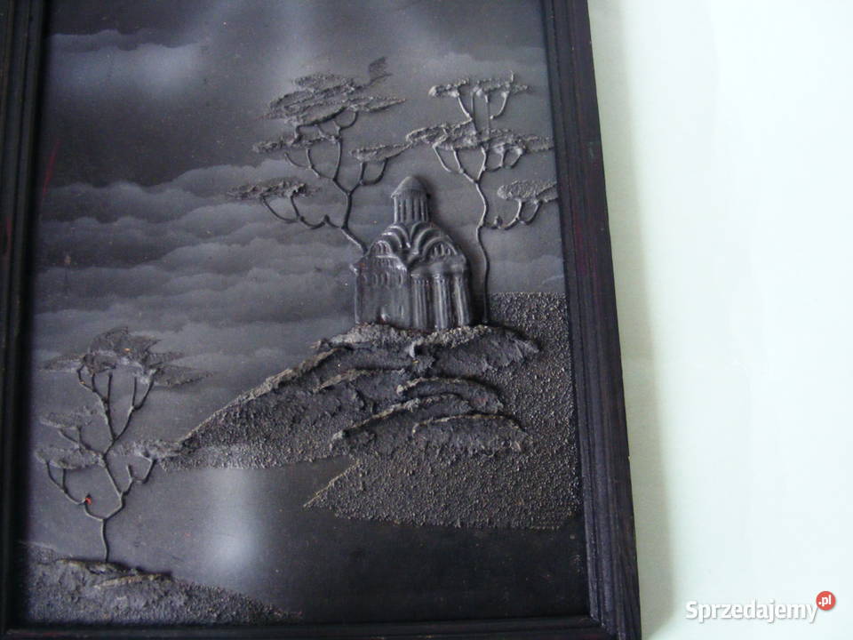 Obraz z nakładaną fakturą Wieża Zamek Oborniki Śląskie sprzedam