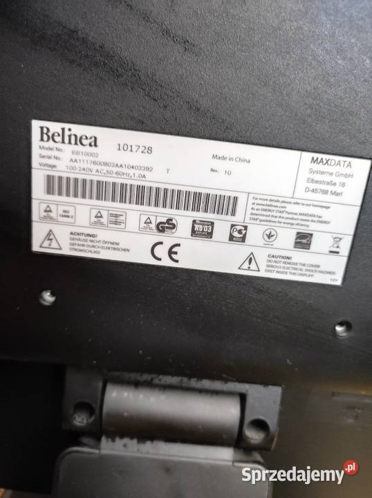 Belinea monitor uszkodzony Byków