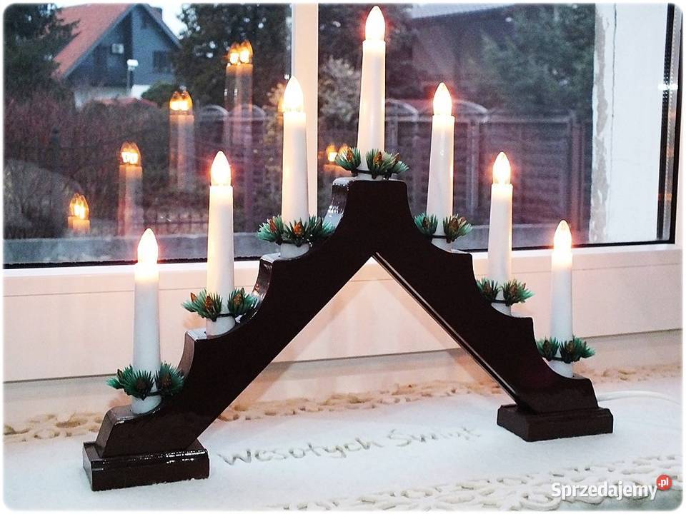 Świecznik na parapet okno Lampki świeczka lubuskie Żary sprzedam