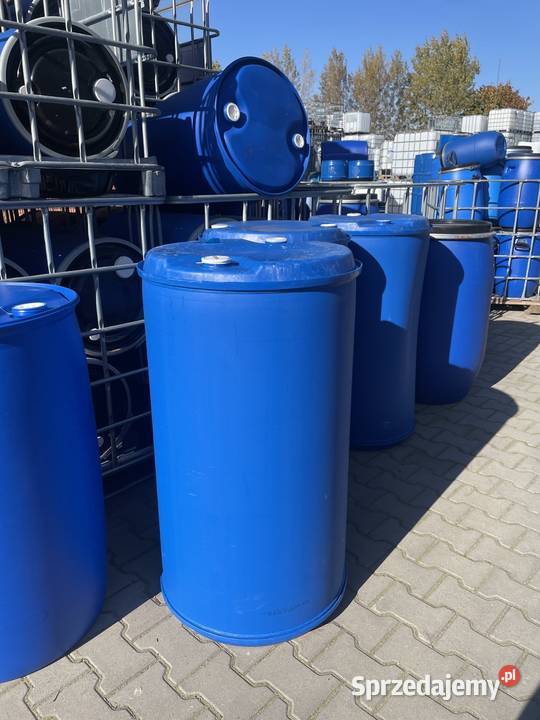 Beczki 220L z dwoma korkami plastikowe duże Ogród łódzkie Walichnowy