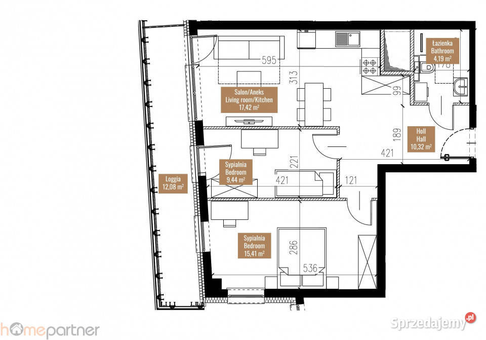 sprzedaży mieszkania 5705m2 3 pokoje Wrocław dolnośląskie sprzedam