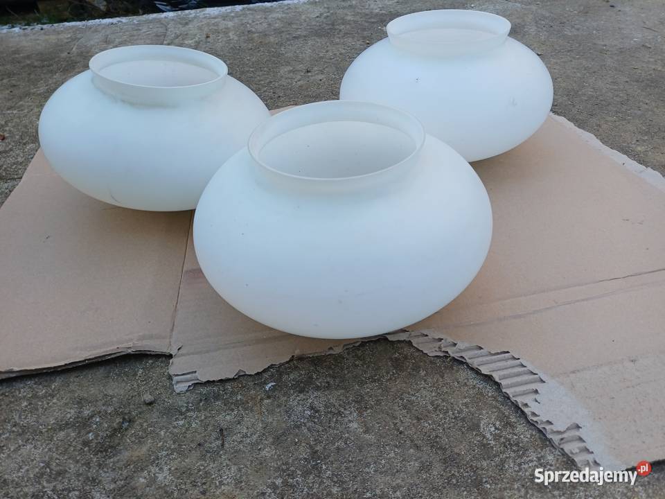 Trzy retro klosze z 1965 roku firmy Napako dolnośląskie