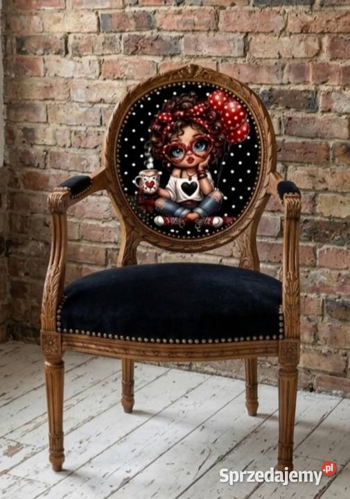 Designerski fotel w stylu artpop Unikatowy mebel Goleniów