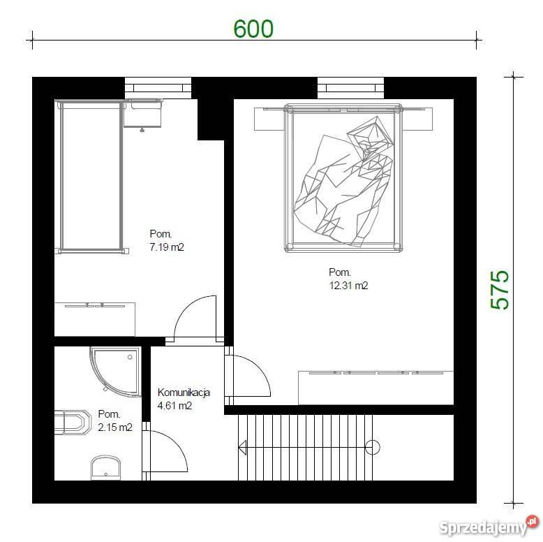 Projekt domu 35m2 z poddaszem Dom na zgłoszeniem śląskie Katowice