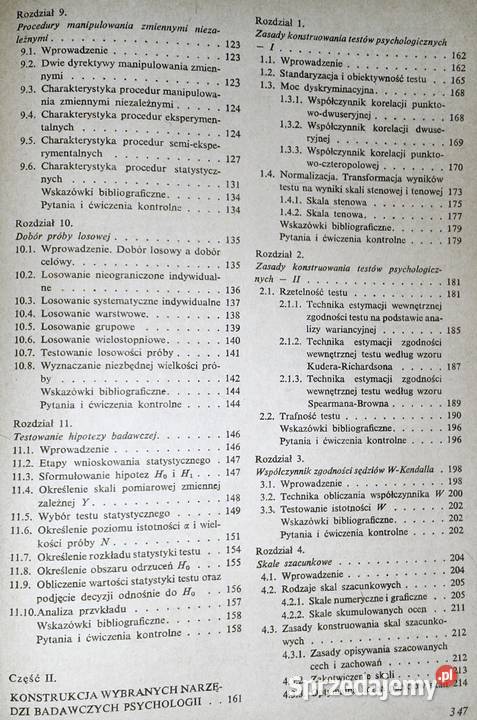 Metodologia badań psychologicznych Jerzy sprzedam
