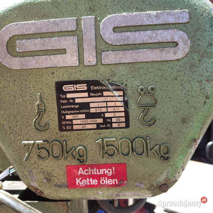 Elektryczna wciągarka łańcuchowa GIS 7501500