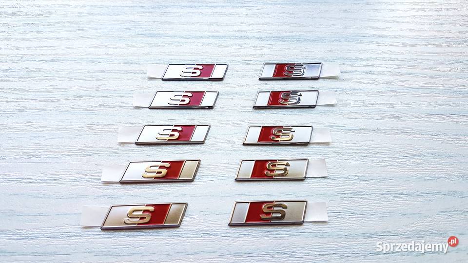 Emblemat Znaczek Logo Audi S line Chrom Komplet Piotrków Trybunalski