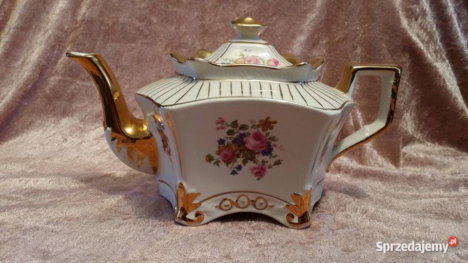 Czajnik stary angielski Arthur Wood złocony Art Kraków
