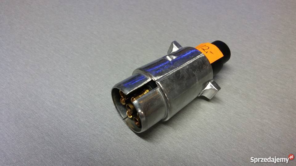 Wtyczka 12V przyczepy 7biegunowa metalowa osobowe Łuszczów Drugi