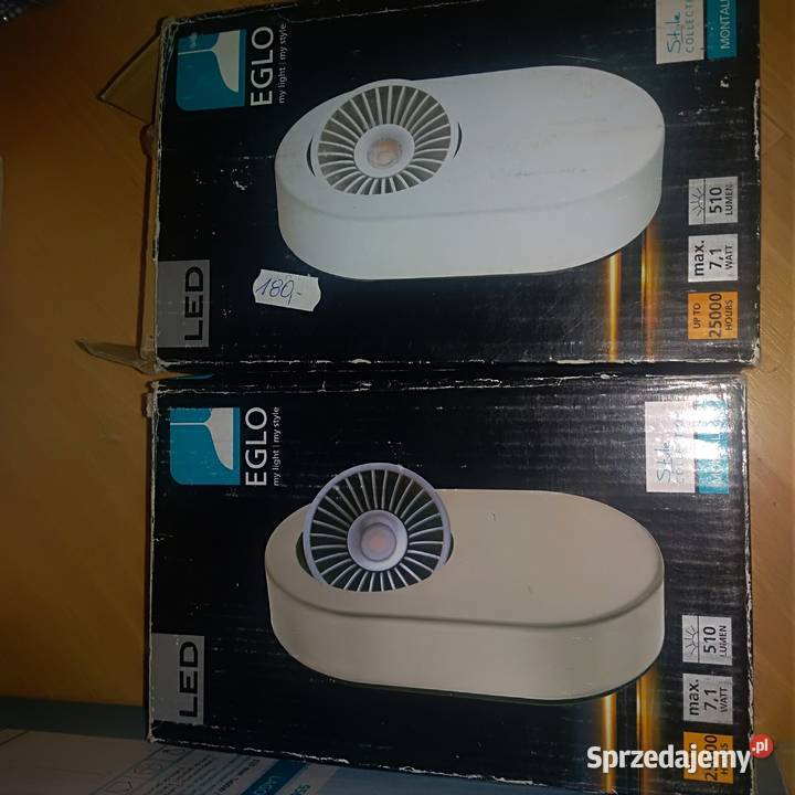 Lampy sufitowe Led nowe Eglo odcienie szarości mazowieckie Warszawa
