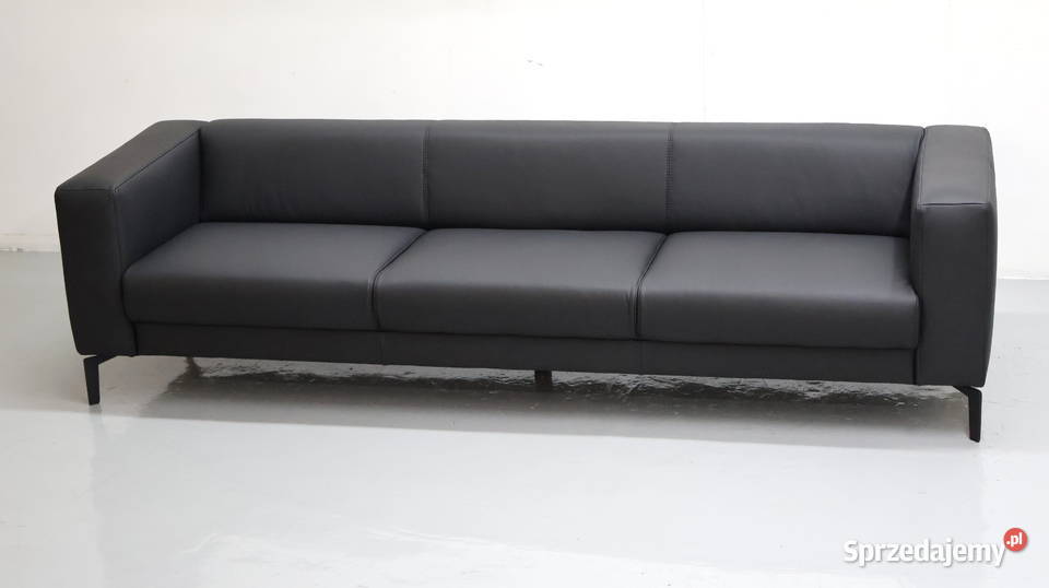 TBE 3 osobowa big sofa kanapa SKÓRA naturalna 66cm wielkopolskie Poznań sprzedam