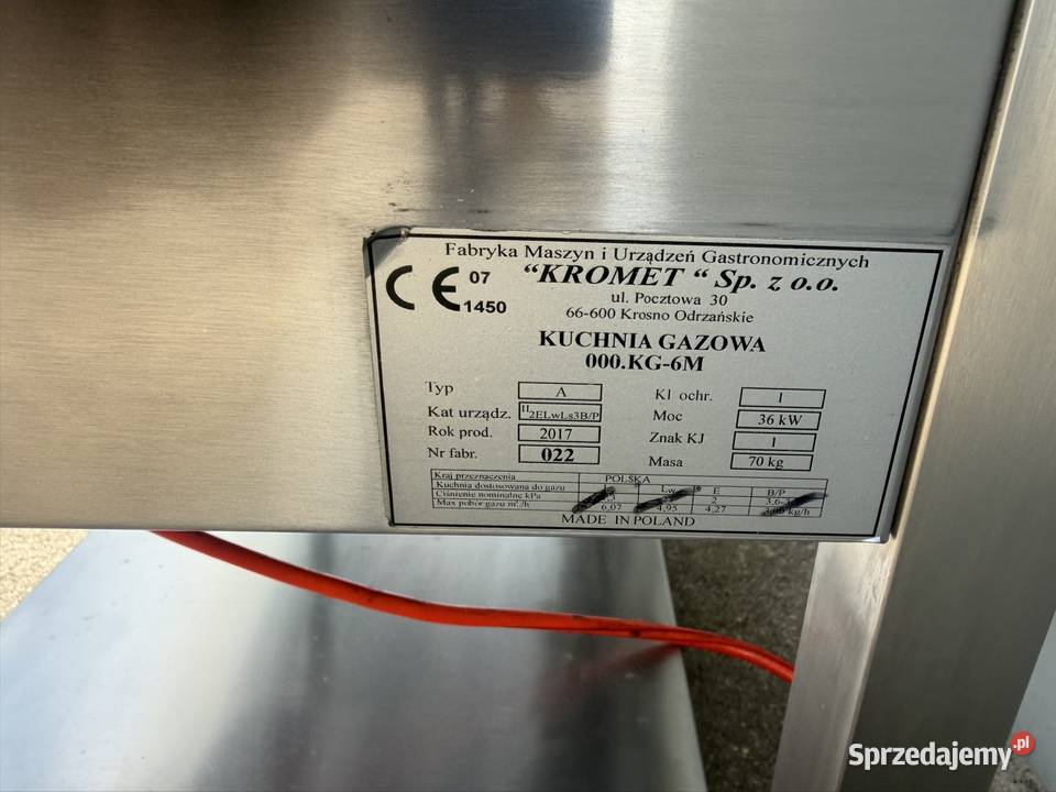 Kuchnia gazowa Kromet 6 Pal Kalisz Pomorski