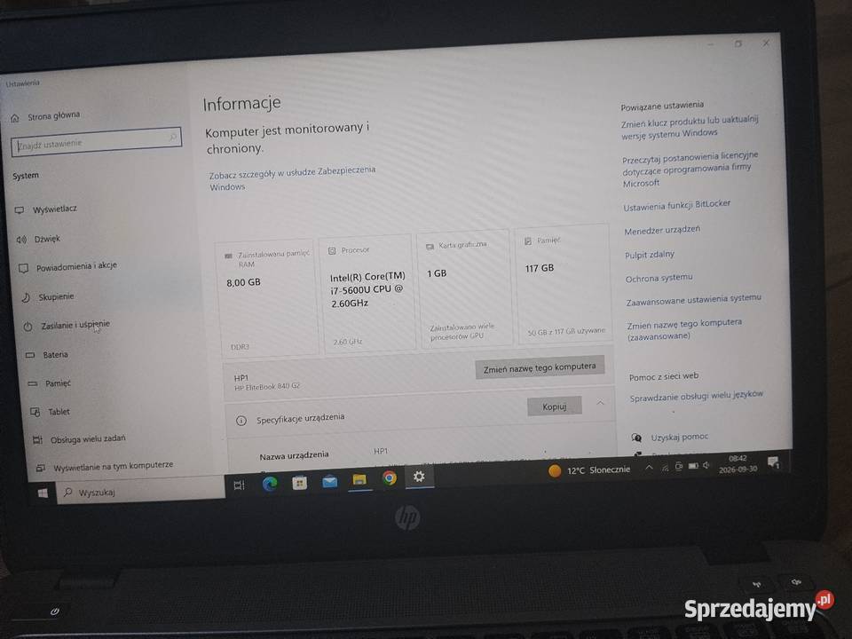 Sprzedam laptop HP Elitebook 840 Koźmin Wielkopolski
