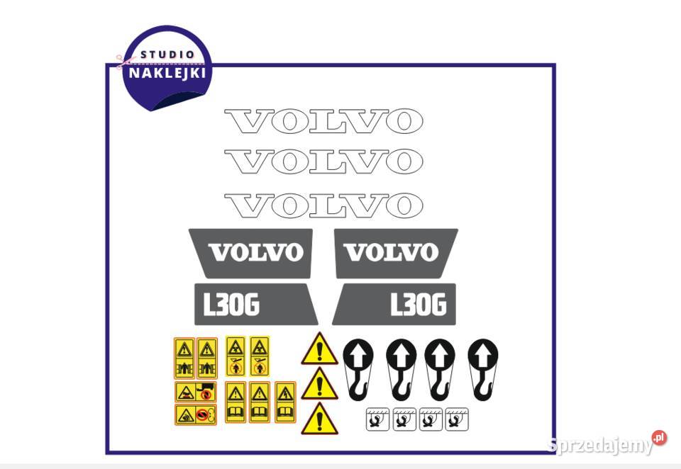 Naklejki Volvo L30G Ladowarka kołowa Zestaw L30G Łagów