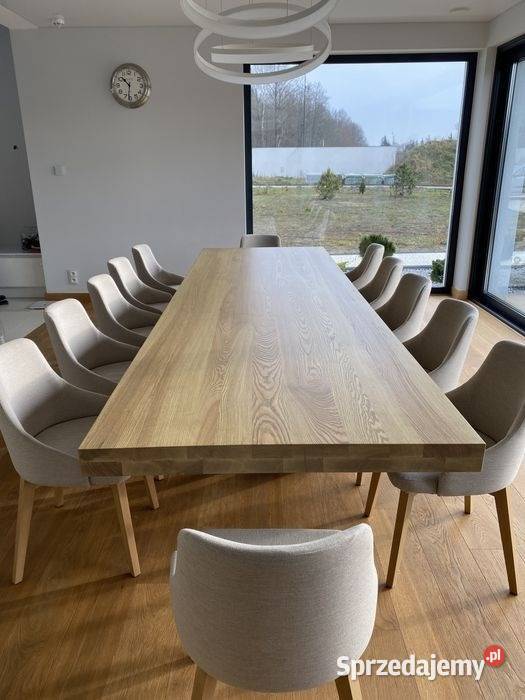 stół drewniany loft lite drewno jadalnia wielkopolskie Nowy Tomyśl