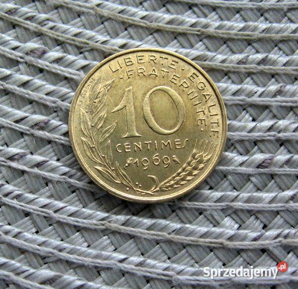 Francja 10 Centimes 1969r Numizmatyka