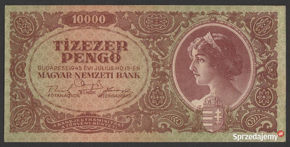 WĘGRY 10000 PENGO 1946 L STAN 23 Łódź sprzedam