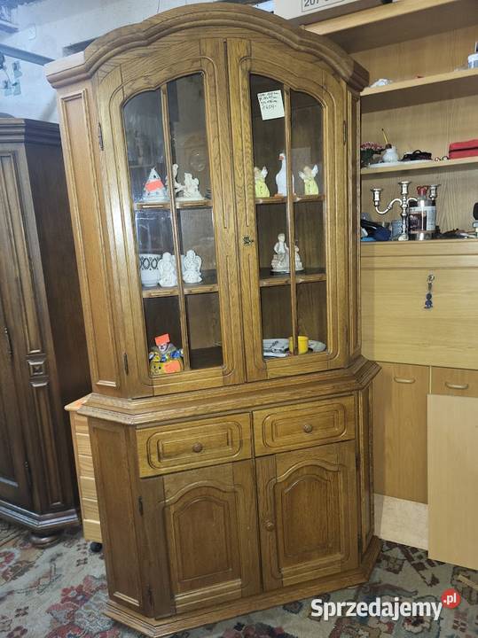 Duża witryna narożna dębowa dąb rustykalny z kujawsko-pomorskie Sypniewo