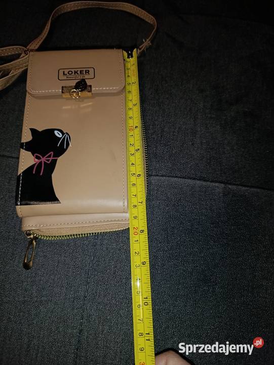 beżowa torebka na telefon crossbody z nadrukiem Inny rodzaj  wielkopolskie Poznań sprzedam