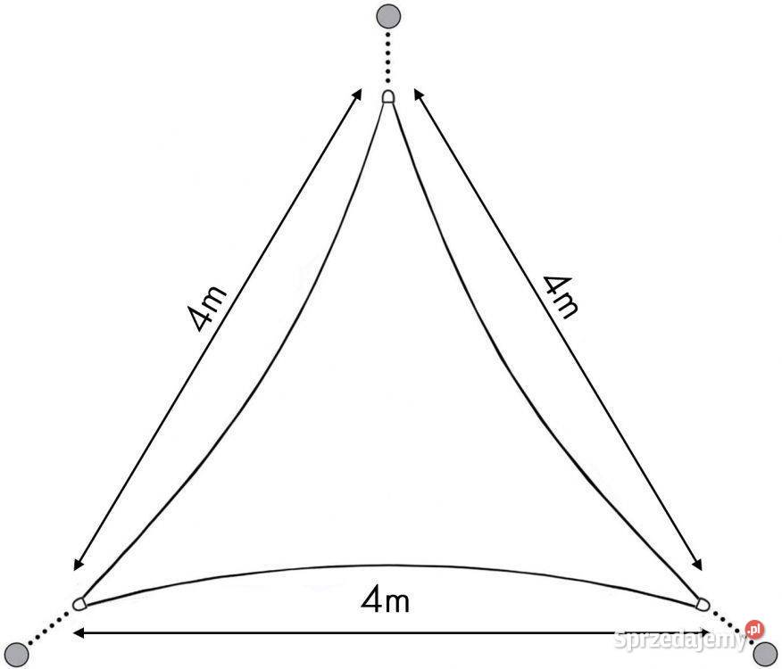 Żagiel przeciwsłoneczny daszek parasol 4x4x4m podlaskie Bielsk Podlaski