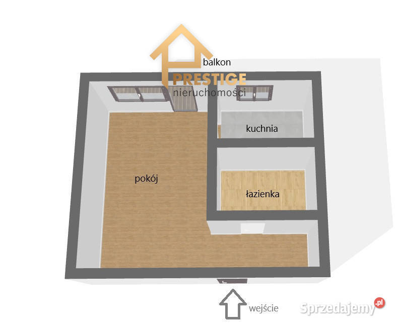 Przytulna kawalerka z balkonem lesie w blok Kazimierz Biskupi