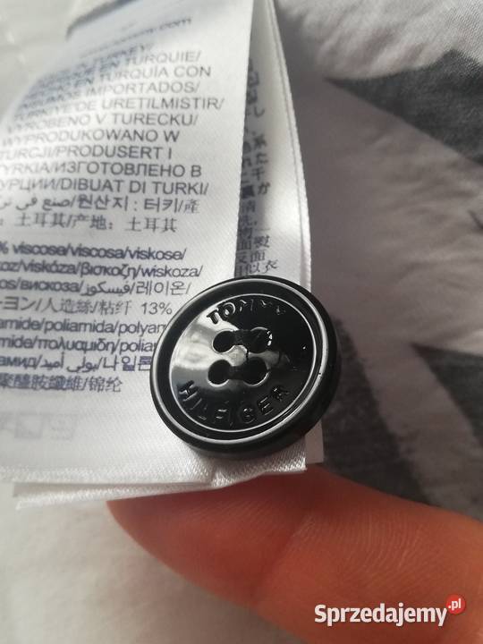 Nowa wiskozowa sukienka w czarne kwiaty Tommy Tommy Hilfiger Warszawa