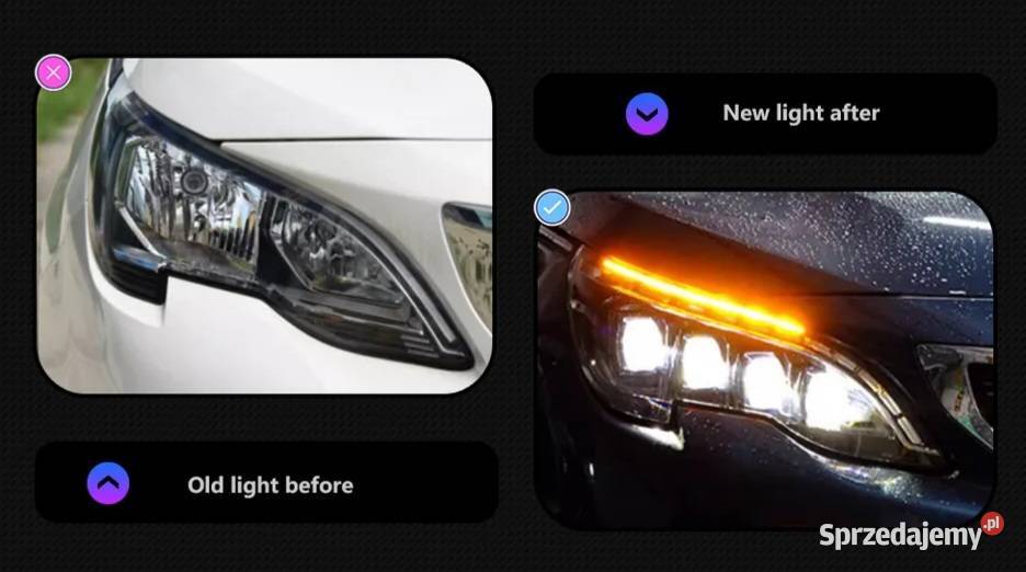NOWE lampy przednie lampa przód Peugeot 3008 Lampy przednie łódzkie Bełchatów sprzedam