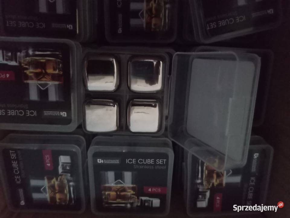 kostki metalowe do whisky i napojow Huta Komorowska