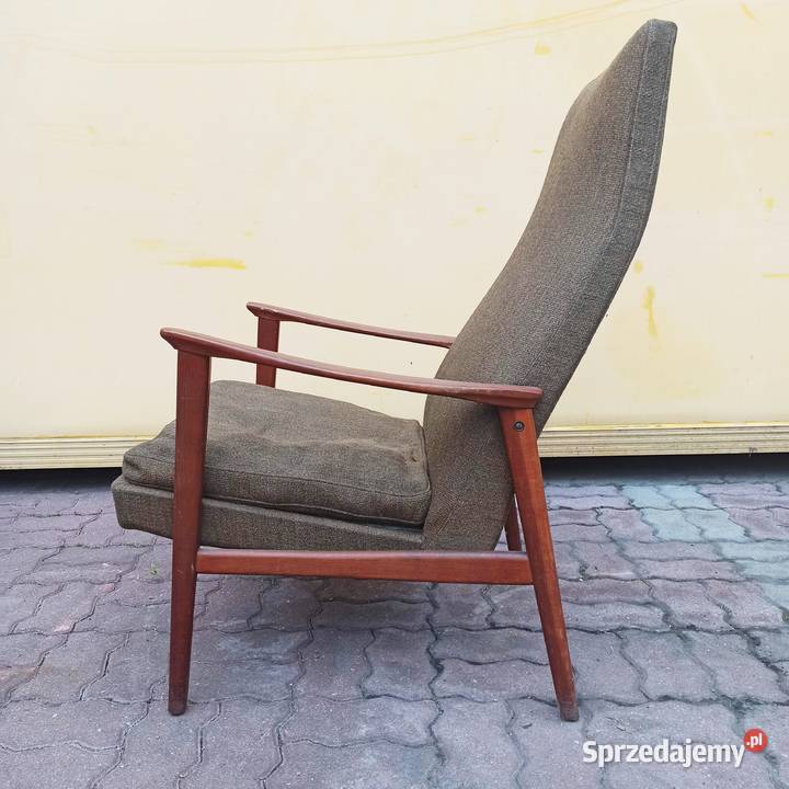 Fotel teakowy vintage skandynawia lata 60te 69cm Złotokłos sprzedam
