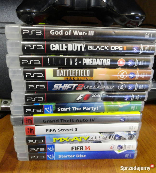 Playstation 3 SLIM 320 GB 2x PAD 10 Gier Move 3 Kościan