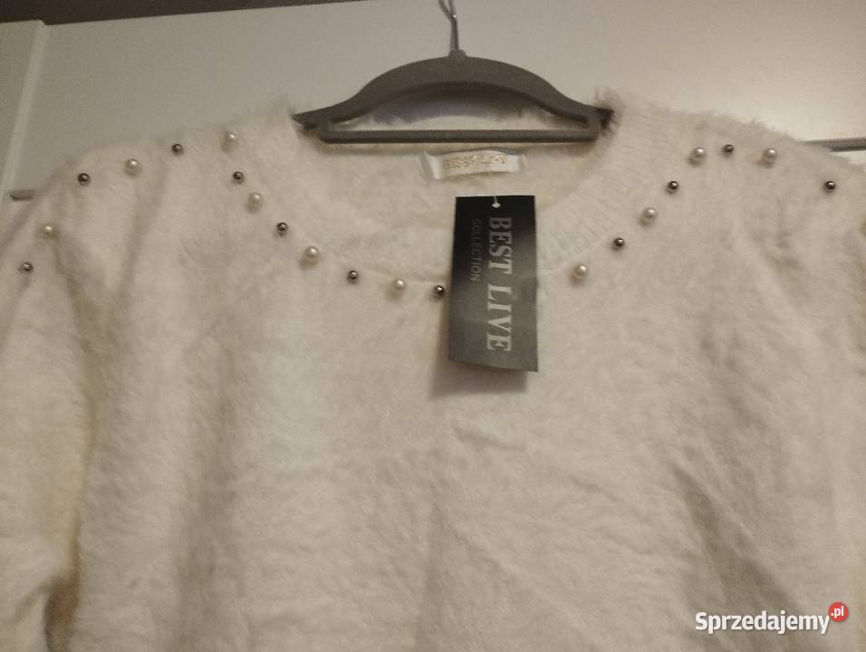 Sweter damski młodzieżowy z perełkami Piaseczno sprzedam