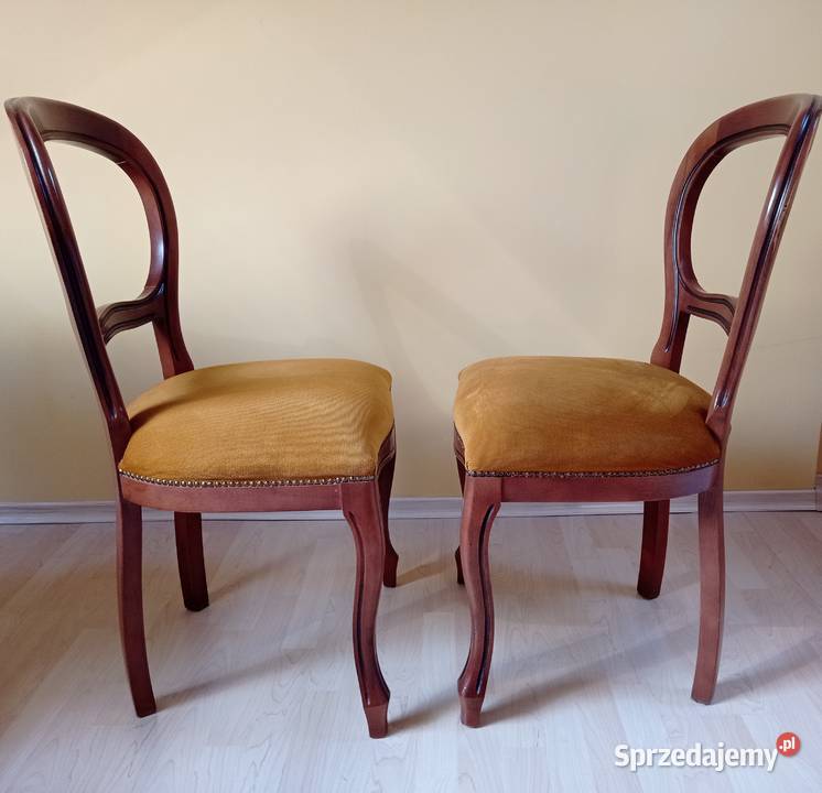 Krzesła drewniane tapicerowane 2 zestaw 50cm Białystok sprzedam