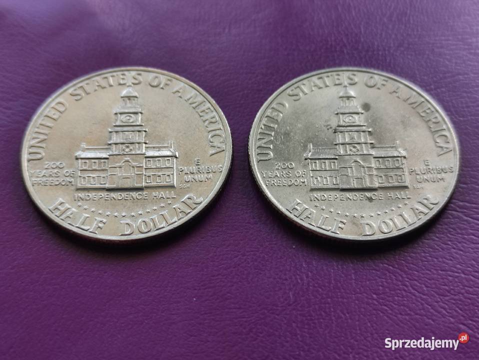 Monety 12 DOLARA 1976200 lat USAHALF DOLLARDwie mazowieckie